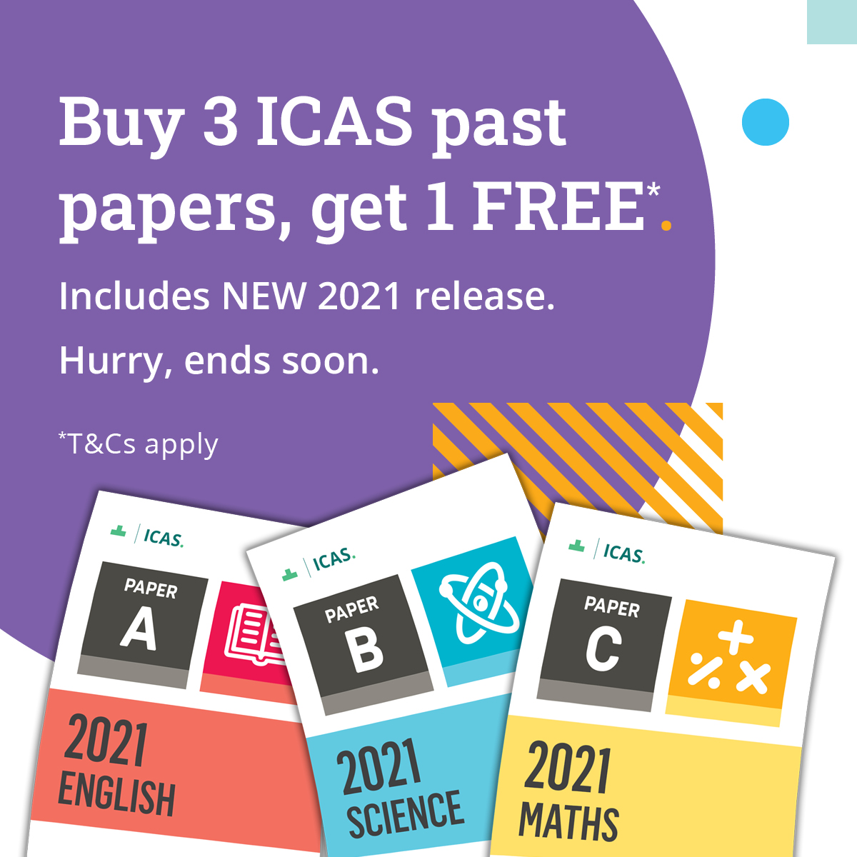 Buy 3 ICAS past papers, get 1 FREE*