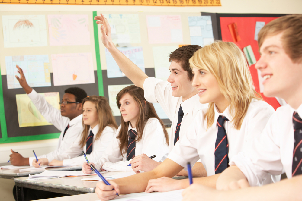 diagnostic assessments students hand up
