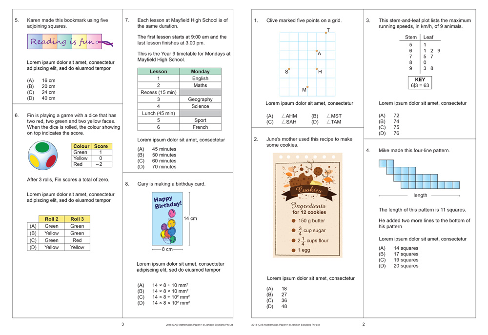 ICAS Year 10 test