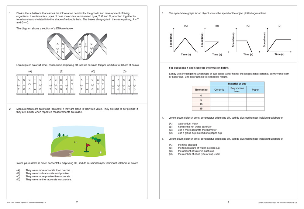 ICAS Year 10 test