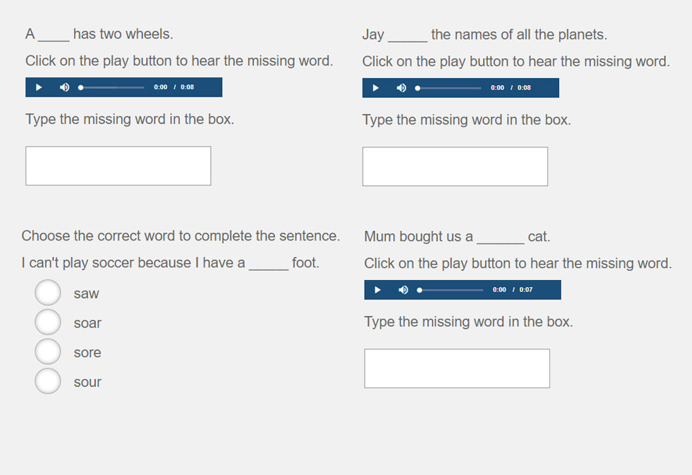 ICAS Year 3 test