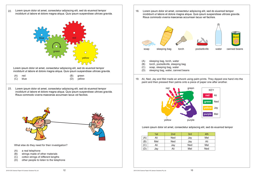 ICAS Year 3 test