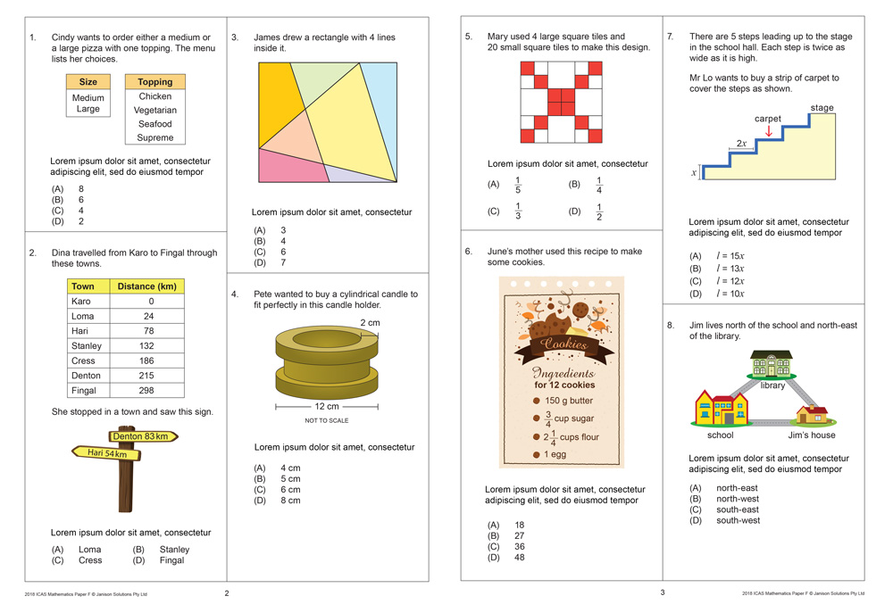 ICAS Year 8 test