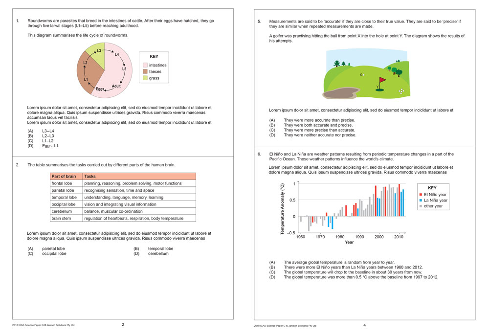 ICAS Year 9 test