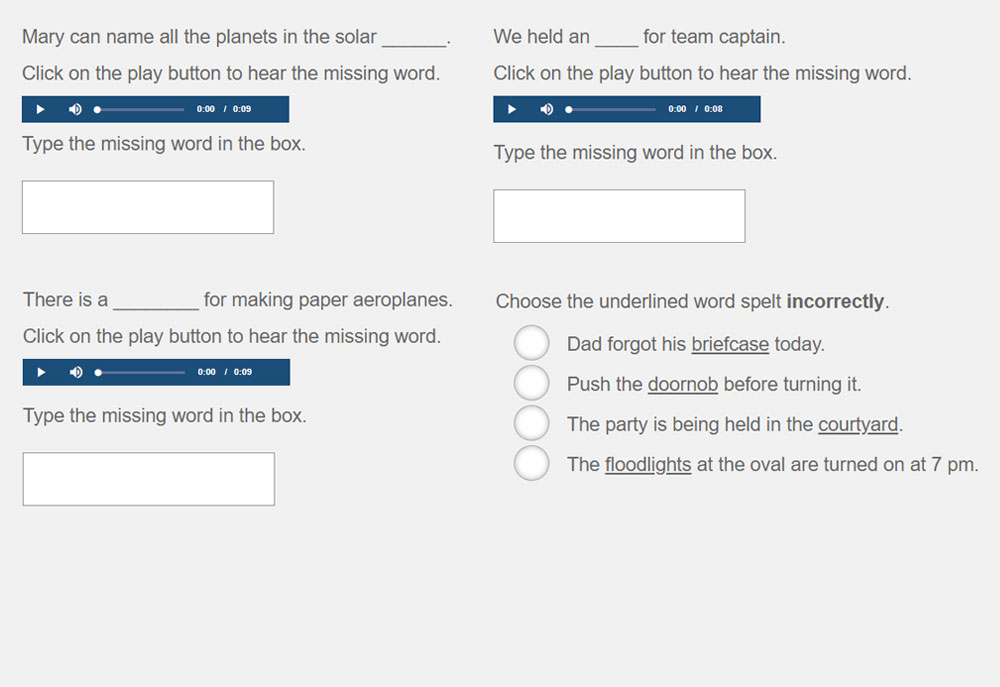 ICAS Year 5 test