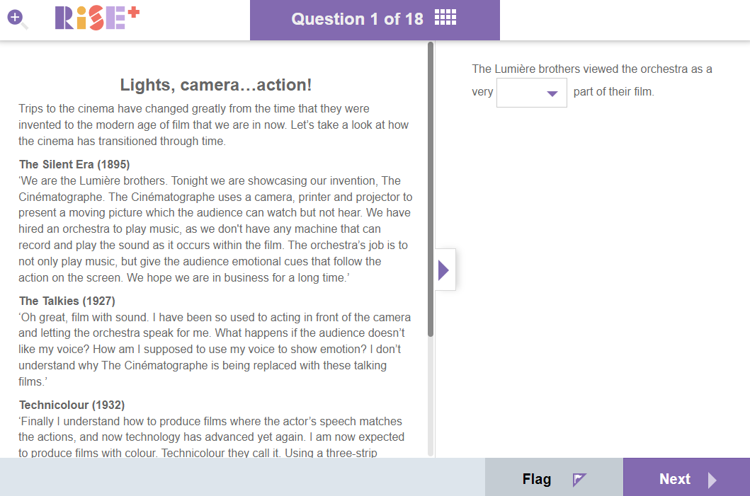 Rise English question