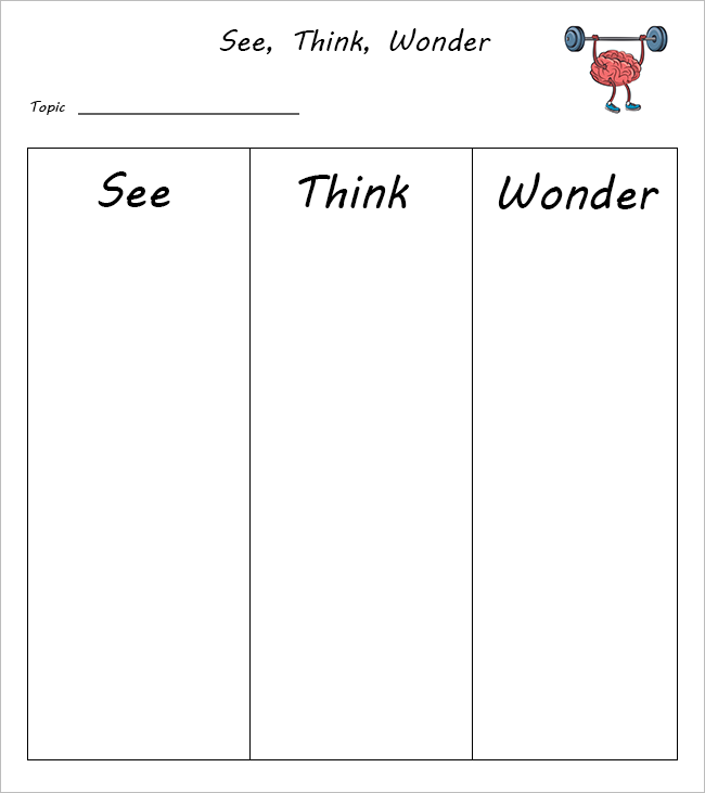 see think wonder formative assessment
