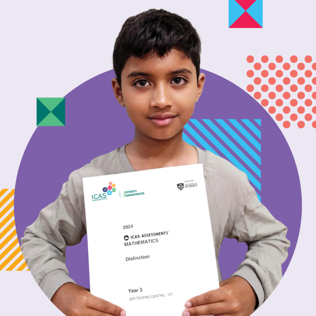 student with icas certificate