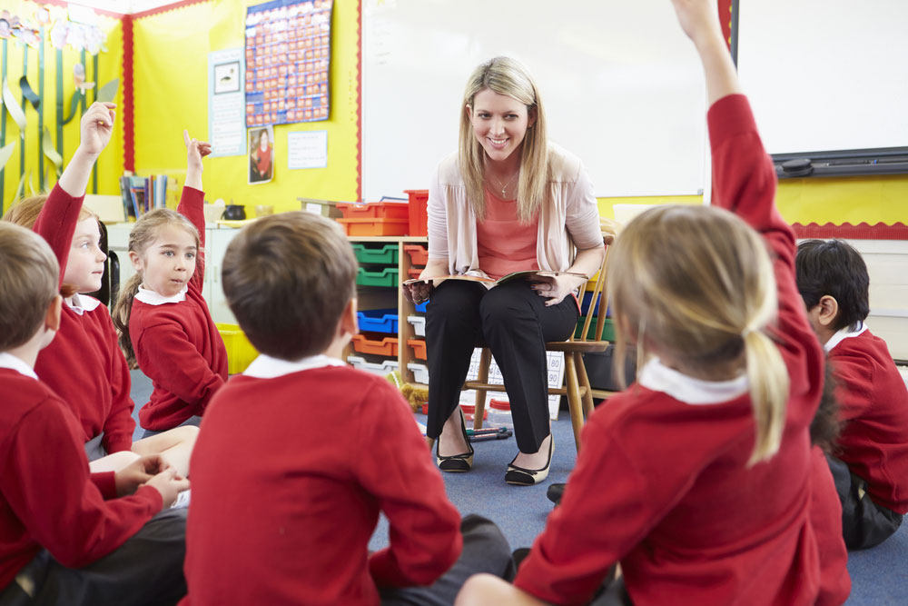 teacher using formative assessments